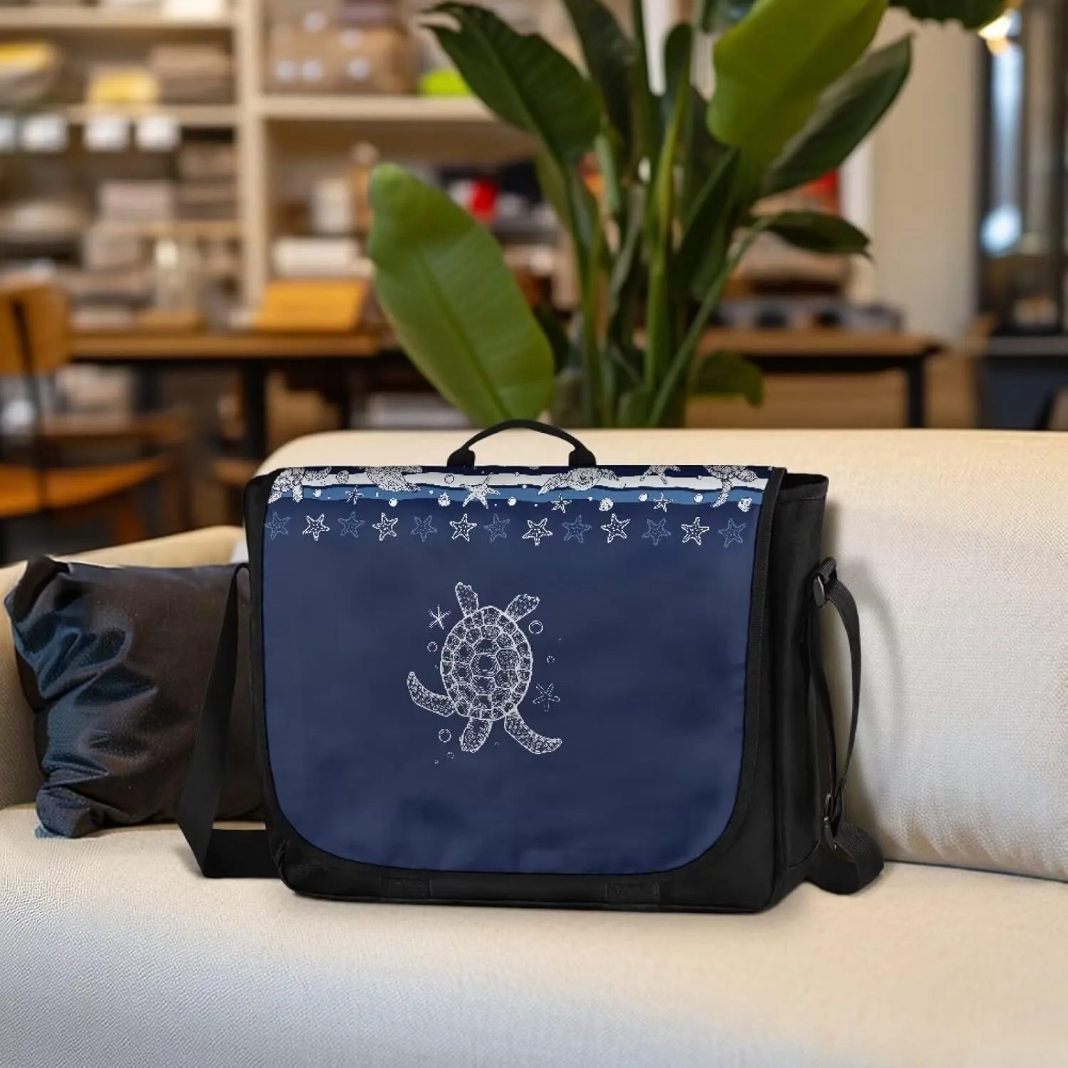 Casual Flap Crossbody Bag Unisex Messenger Bag Outdoors Shoulder Bag with Adjustable Strap Large Reusable Bag