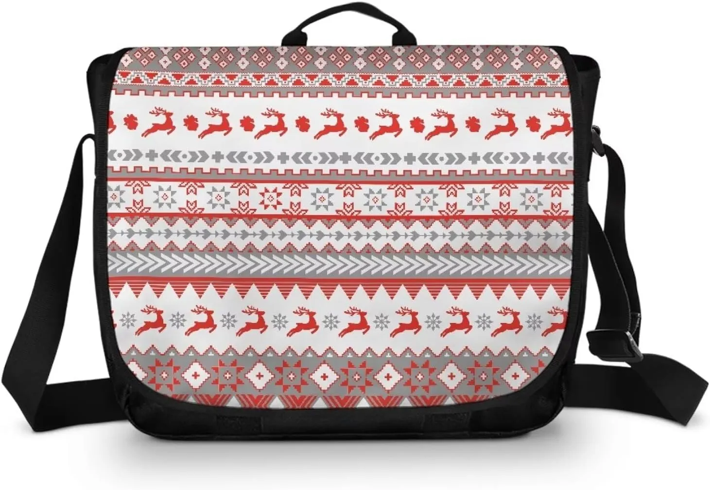 Casual Flap Crossbody Bag Unisex Messenger Bag Outdoors Shoulder Bag with Adjustable Strap Large Reusable Bag