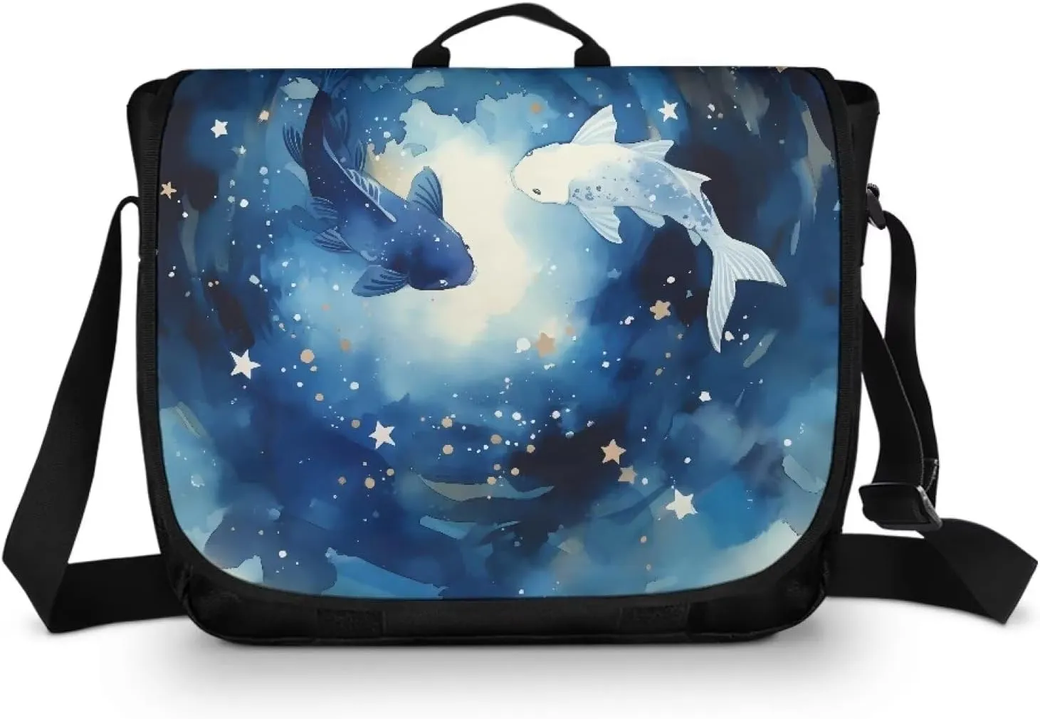 Casual Flap Crossbody Bag Unisex Messenger Bag Outdoors Shoulder Bag with Adjustable Strap Large Reusable Bag