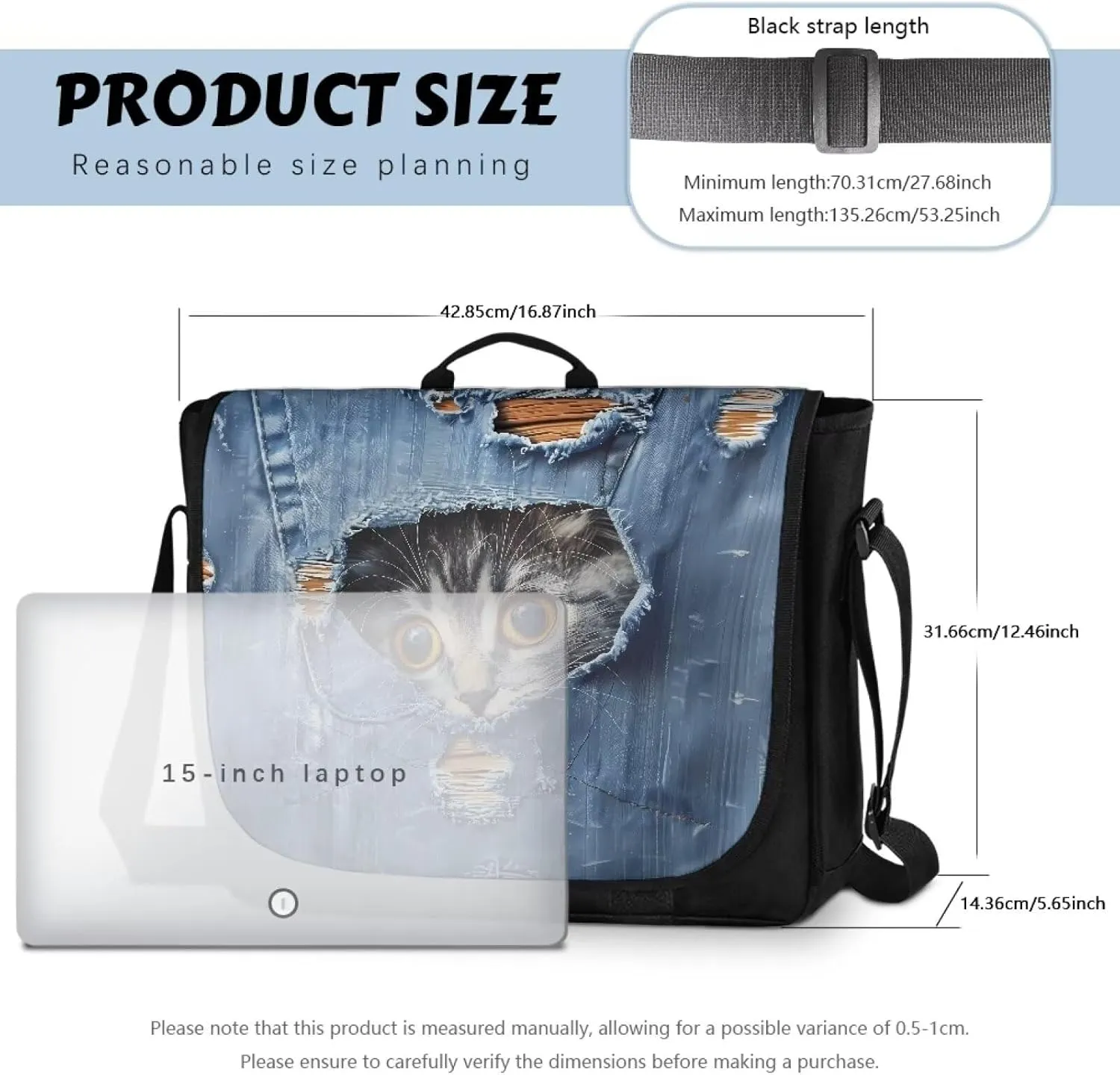 Casual Flap Crossbody Bag Unisex Messenger Bag Outdoors Shoulder Bag with Adjustable Strap Large Reusable Bag