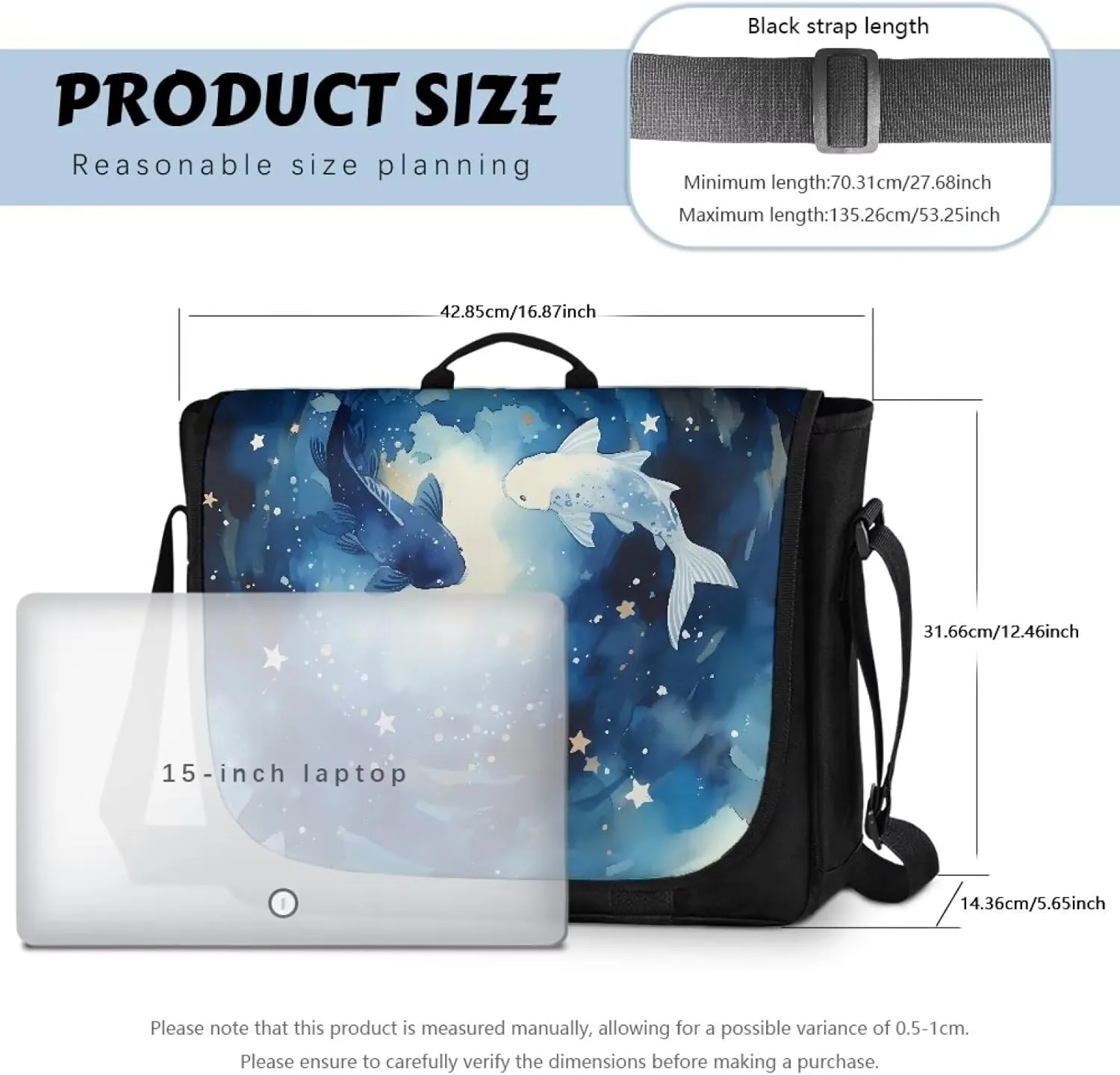 Casual Flap Crossbody Bag Unisex Messenger Bag Outdoors Shoulder Bag with Adjustable Strap Large Reusable Bag