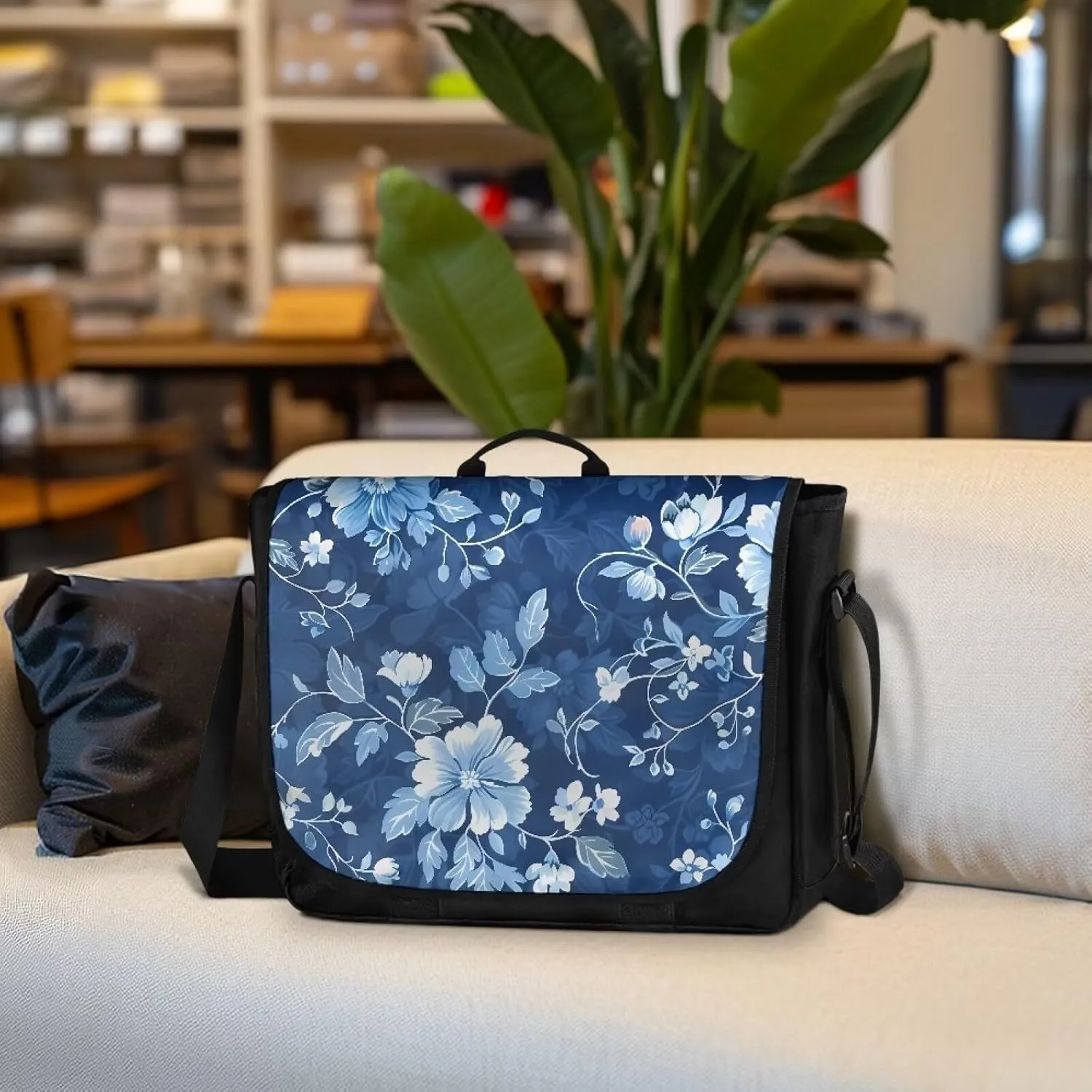 Casual Flap Crossbody Bag Unisex Messenger Bag Outdoors Shoulder Bag with Adjustable Strap Large Reusable Bag