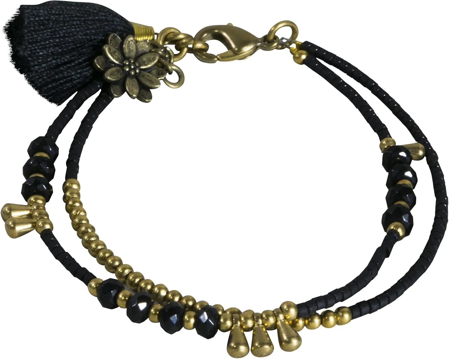 CCcollections Bracelet Macrame Cuff Stylish Tribal Bohemian Jewellery Unique Accessories Beaded Pom Elephant Friendship