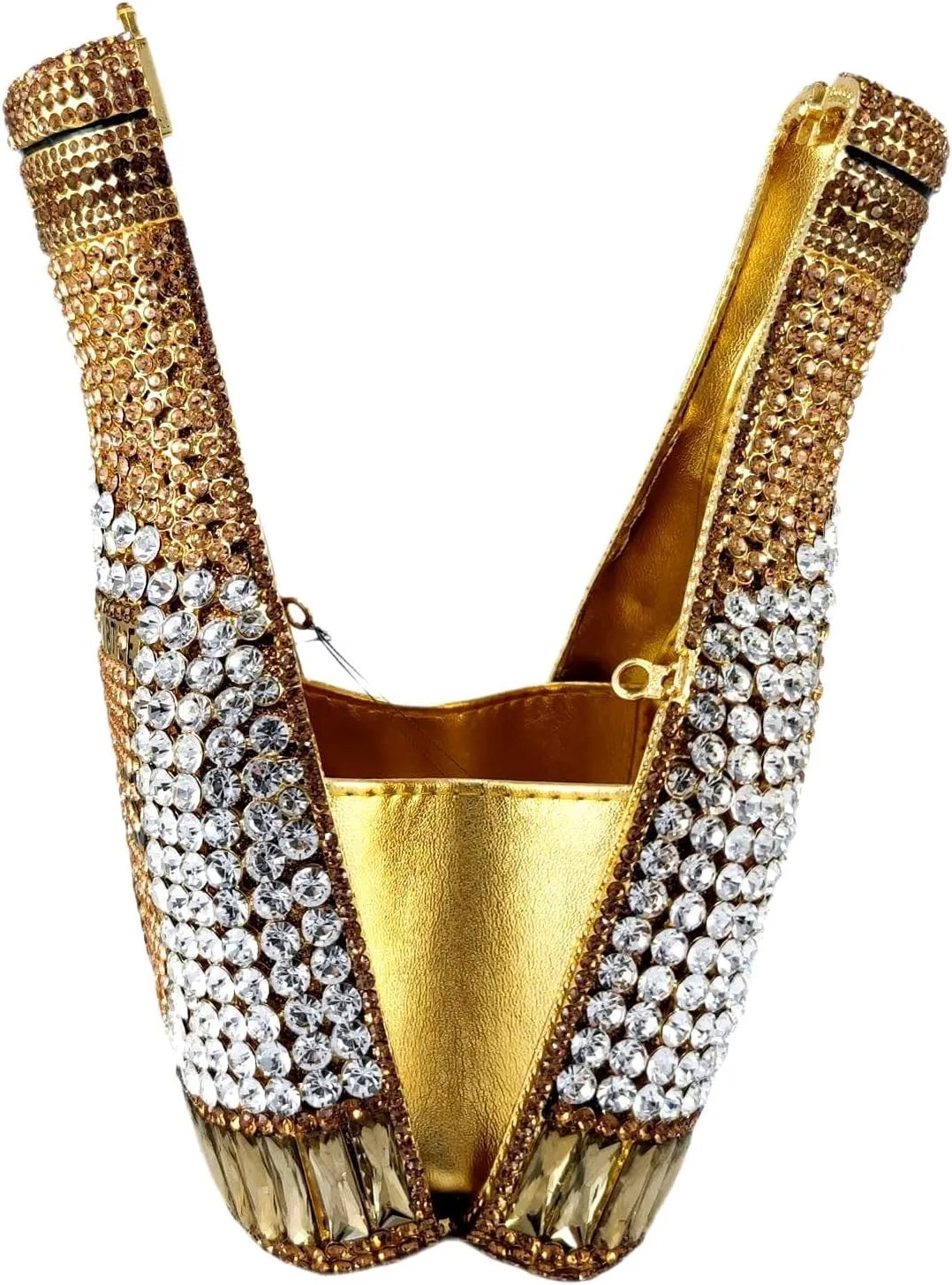 Champagne wine Shape Crystal Clutch Bag Women Evening Handbags Bridal Party Rhinestone Purse Wedding Bag,Mini