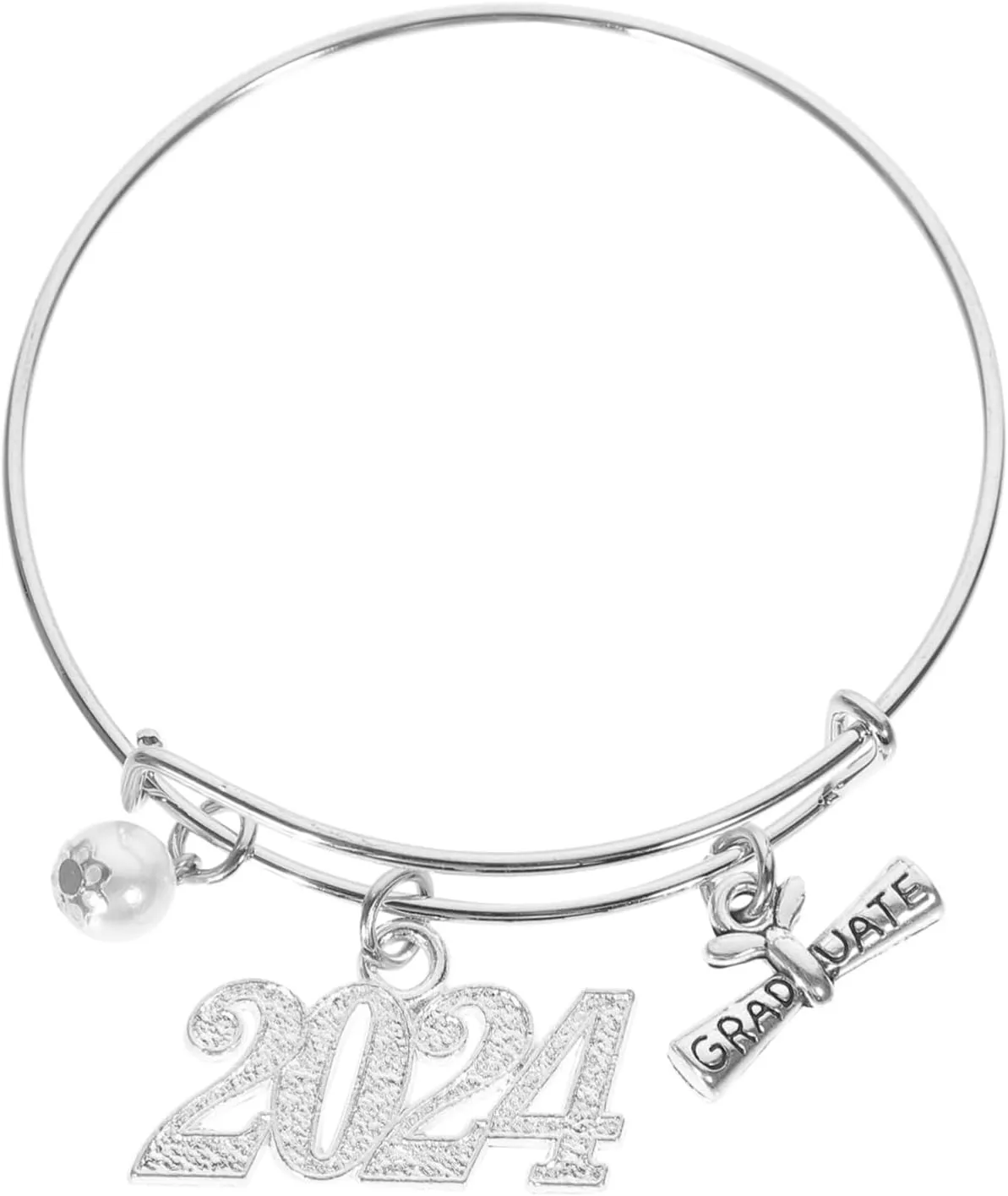 Charm Bracelet for Women Metal Graduation Stylish Bangle Trendy Designs for College Graduations