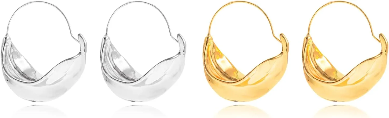 Chunky Basket Fulani Earrings for Women Big Gold Earrings African Earrings Round Hammered Earring Jewelry Surprise