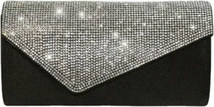 Clutch Purses for Women Womens Glitter Evening Handbag Flap Prom Party Purse with Detachable Chain for Weddings Special Occasions