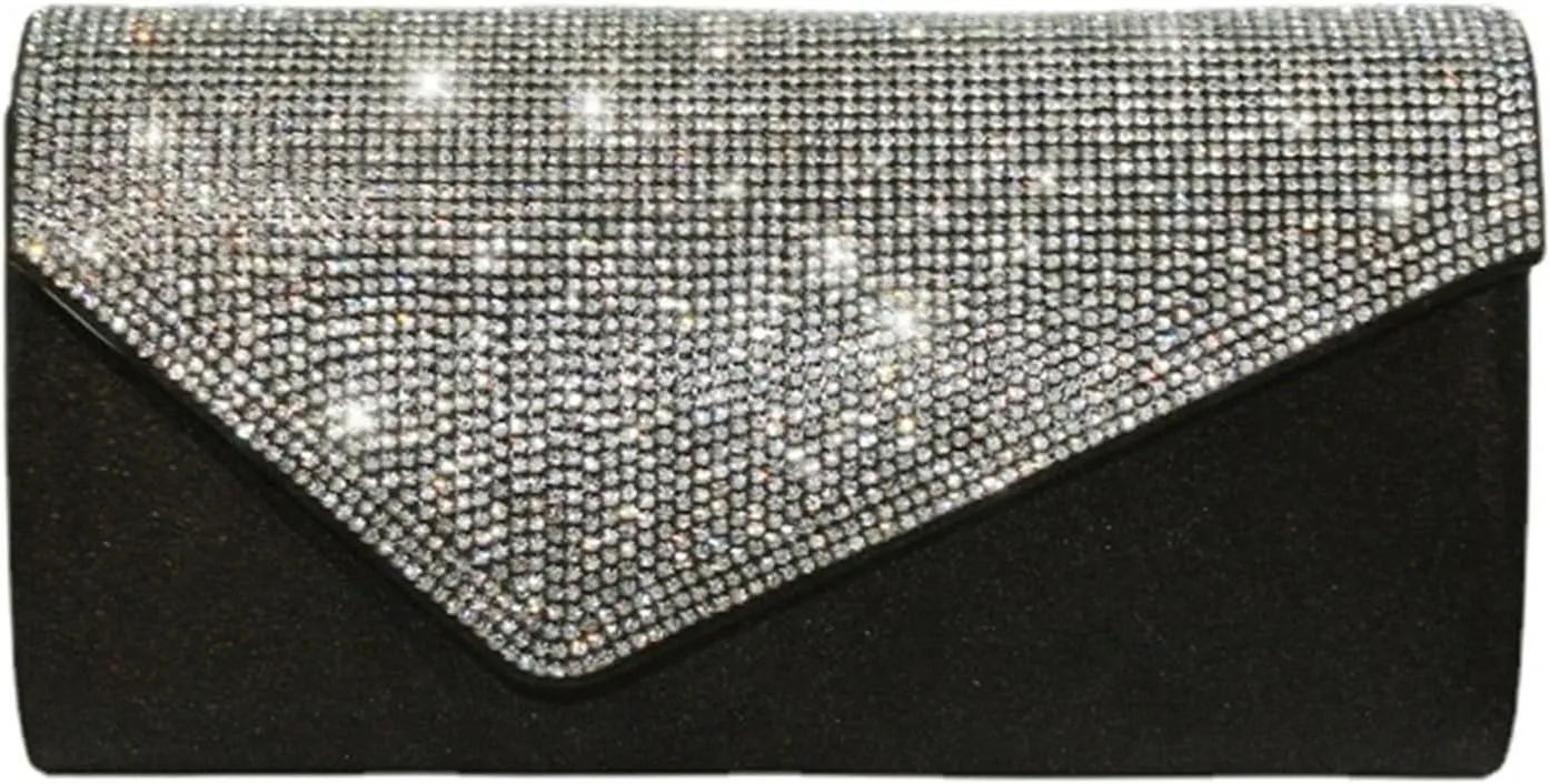 Clutch Purses for Women Womens Glitter Evening Handbag Flap Prom Party Purse with Detachable Chain for Weddings Special Occasions
