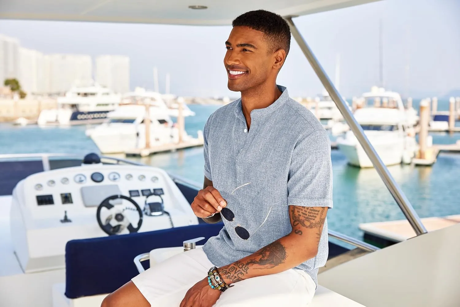 COOFANDY Men's Linen Henley Shirt Short Sleeve Casual Summer Beach Hippie T Shirts