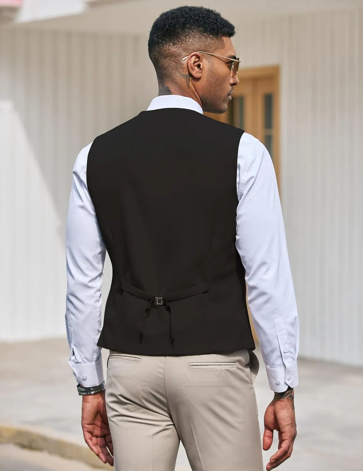 COOFANDY Men's Suit Vest Slim Fit Formal Dress Waistcoat Casual Business Vests for Suit or Tuxedo