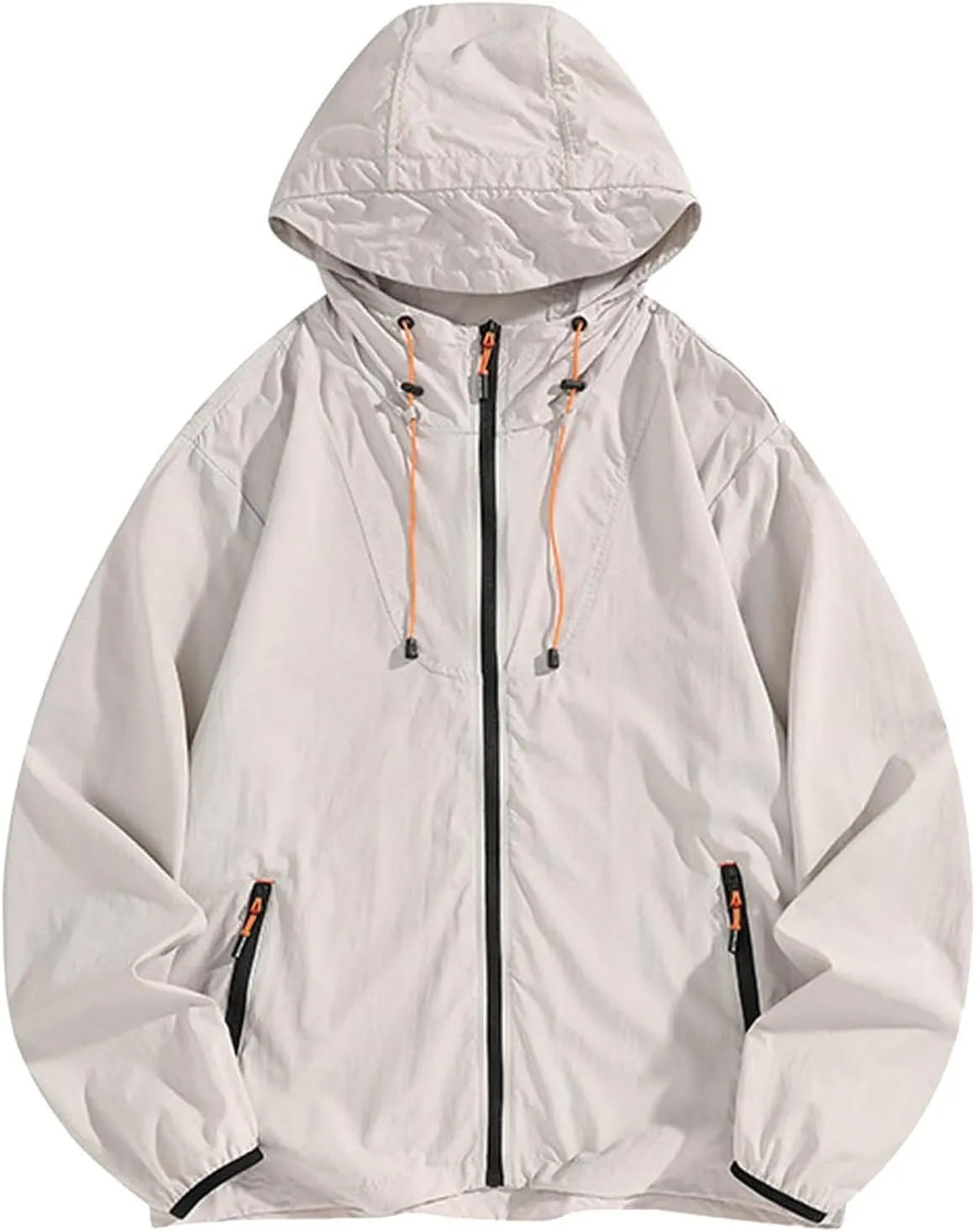cooki Rain Coat Women with Hood Waterproof Windbreaker Lightweight Raincoats Travel Rain Jacket Fall Hooded Trench Coat