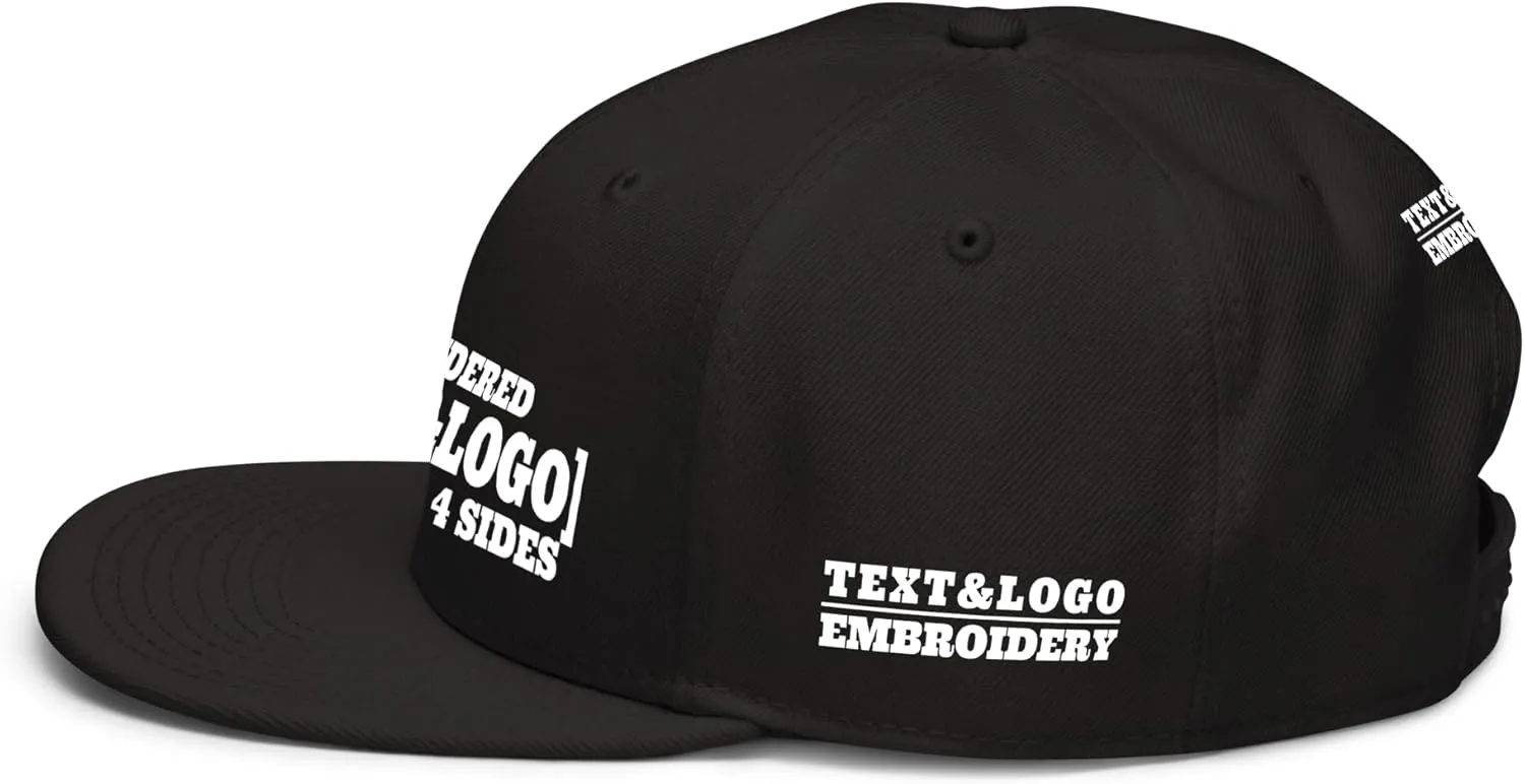 Custom Hat/Cap, Embroidery Personalized Text & LogoSnapback Baseball Trucker Hat