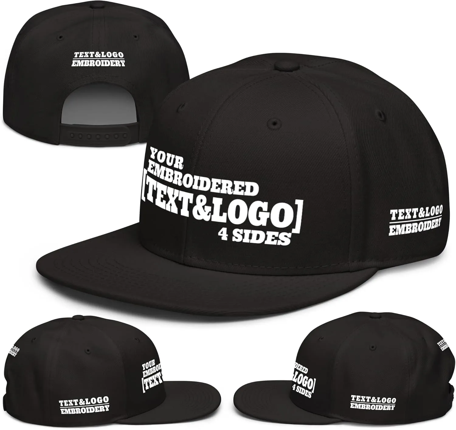 Custom Hat/Cap, Embroidery Personalized Text & LogoSnapback Baseball Trucker Hat