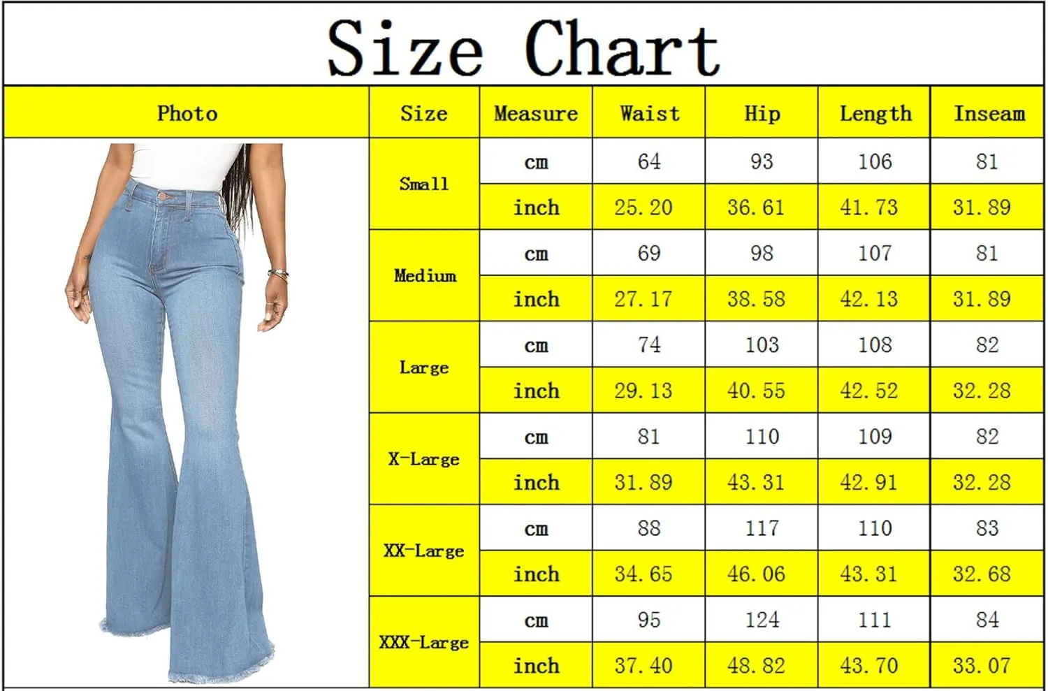 CutieLove Women's Ripped Jeans Bell Bottom Flare Jeans Mid Rise Destroyed Hem Denim Pants