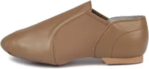 DKZSYIM Women and Men's Leather Upper Professional Jazz Dance Shoes Slip-on,Style JS359