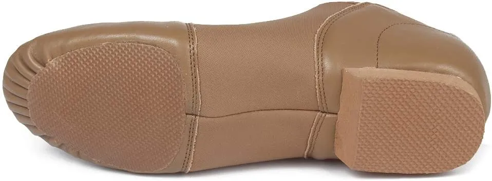 DKZSYIM Women and Men's Leather Upper Professional Jazz Dance Shoes Slip-on,Style JS359