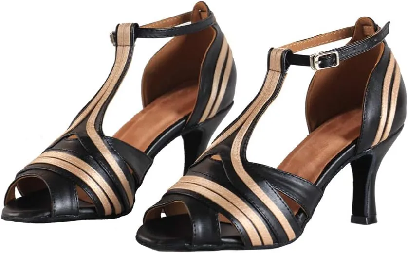 DKZSYIM Women's Professional Latin Dance Shoes Ballroom Wedding Performance Shoes,Model L018