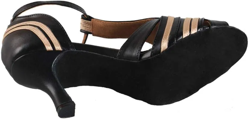 DKZSYIM Women's Professional Latin Dance Shoes Ballroom Wedding Performance Shoes,Model L018