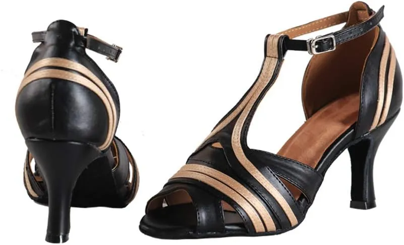 DKZSYIM Women's Professional Latin Dance Shoes Ballroom Wedding Performance Shoes,Model L018