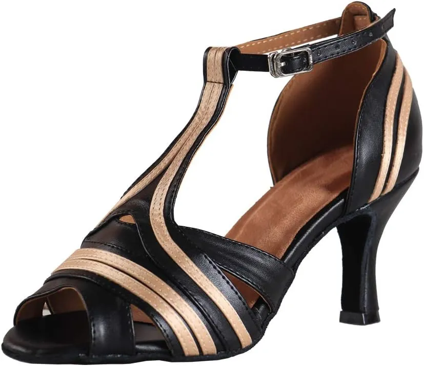 DKZSYIM Women's Professional Latin Dance Shoes Ballroom Wedding Performance Shoes,Model L018