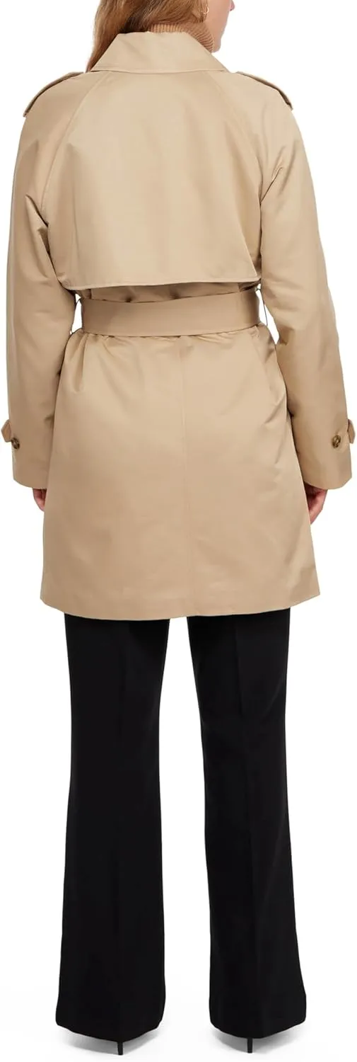 ELLEN TRACY Women's Trench Coat - Waist Belted Button Up Long Raincoat for Ladies (Sizes: S-XL)