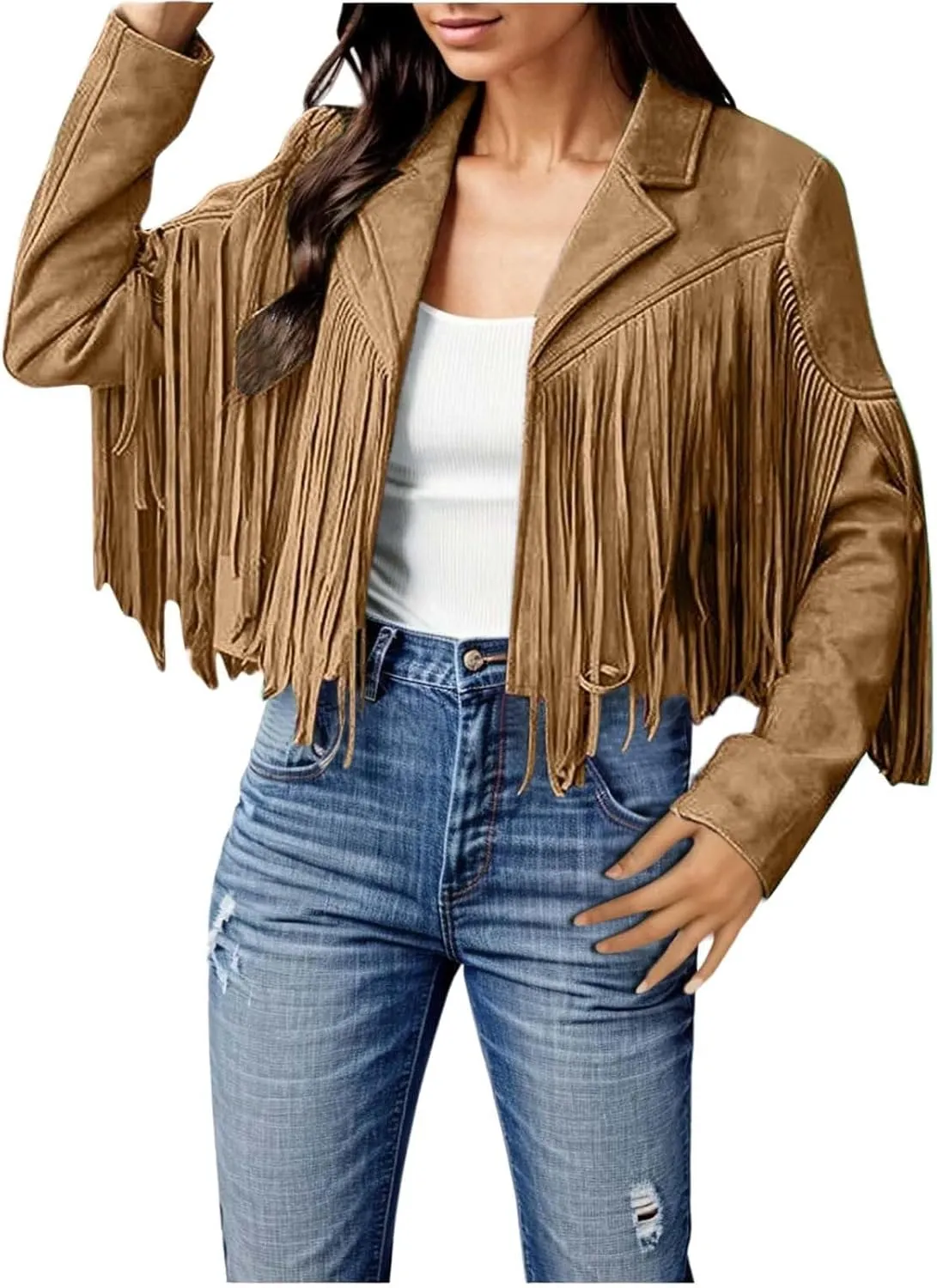 Fall Light Jacket for Women Quilt Jackets Zip Plus Size Casual Comfort Outwear Tassel Motorcycle Cropped Coats Coat