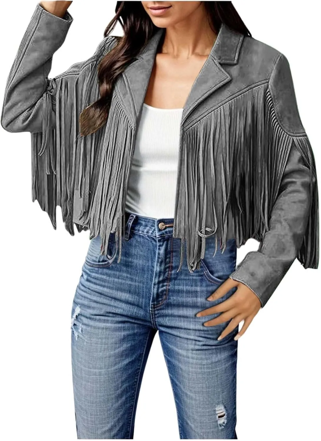 Fall Light Jacket for Women Quilt Jackets Zip Plus Size Casual Comfort Outwear Tassel Motorcycle Cropped Coats Coat