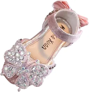 Fashion Spring And Summer Girls Shoes Dress Performance Dance Shoes Rhinestone Sequins Cartoon Butterfly Baby