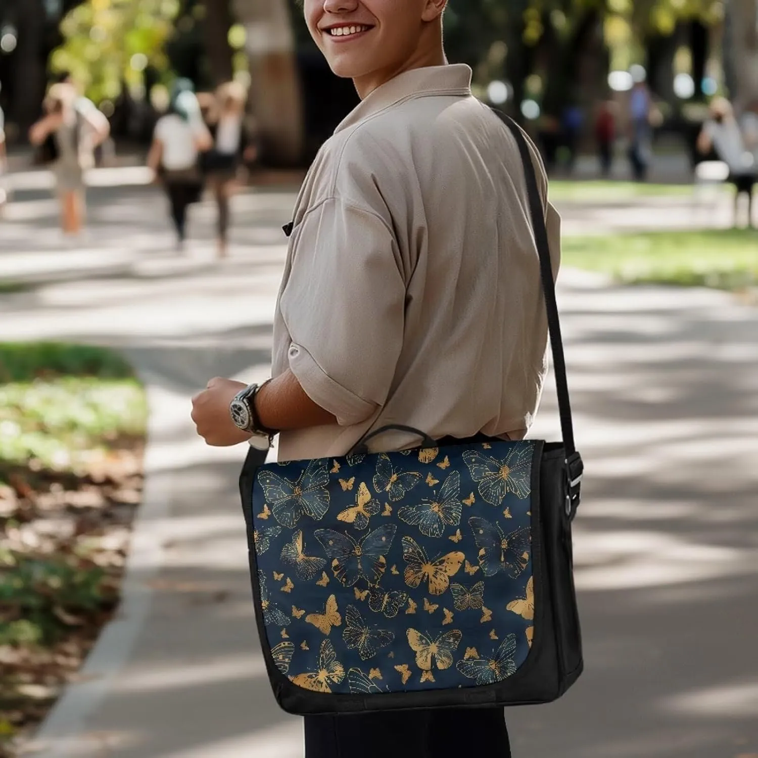 Flap Crossbody Bag Women Casual Messenger Bag with Pocket Outdoors Shoulder Bag Shopping Bag Large Capacity Handbag