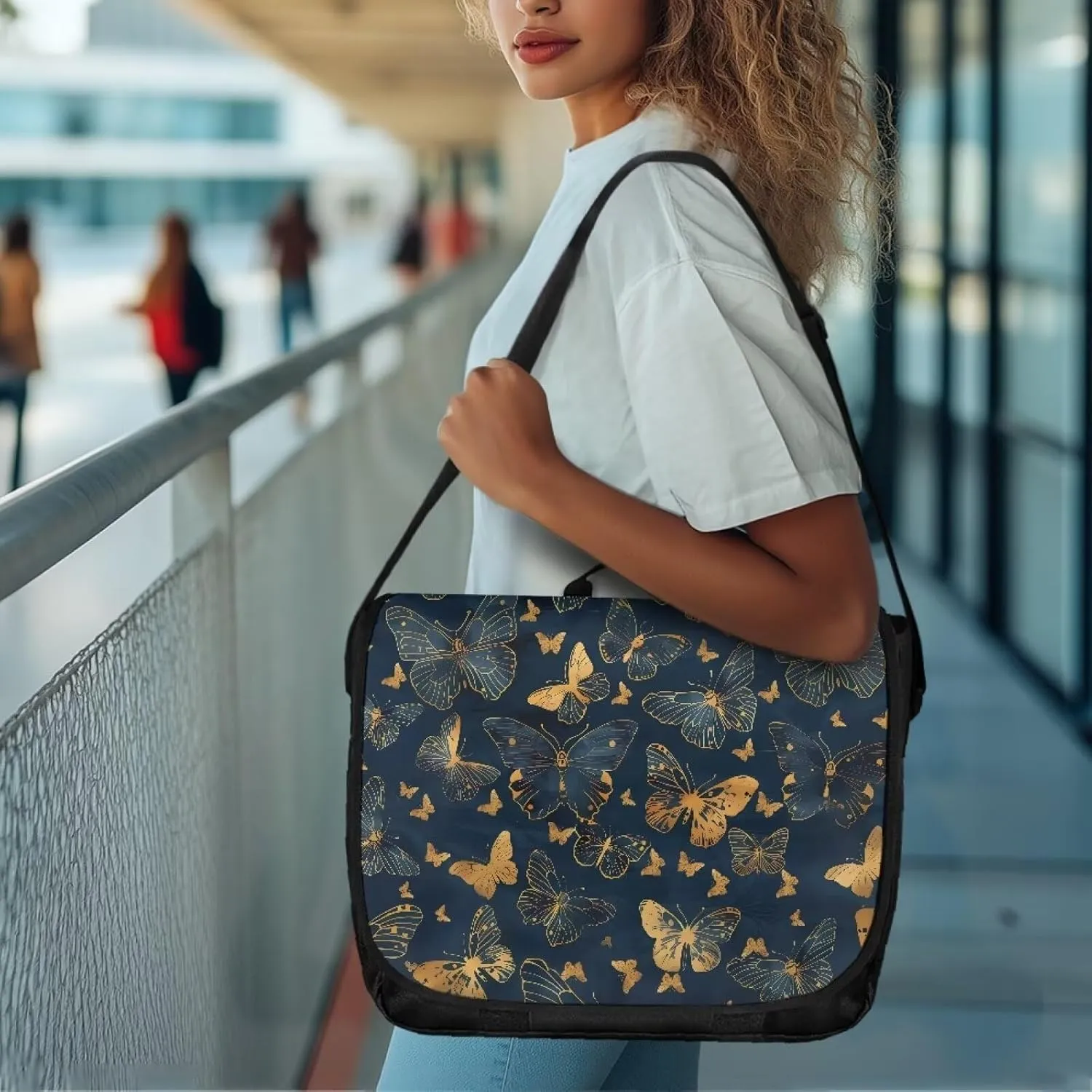 Flap Crossbody Bag Women Casual Messenger Bag with Pocket Outdoors Shoulder Bag Shopping Bag Large Capacity Handbag
