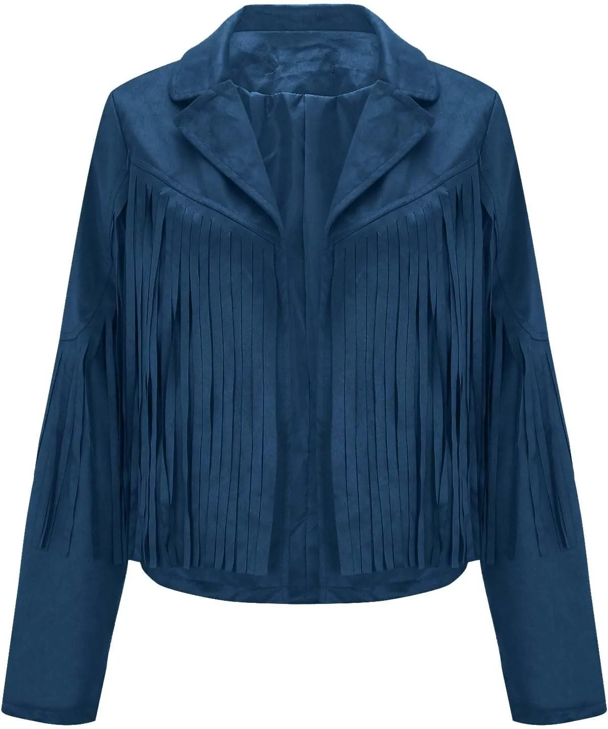 Fleece Jackets for Women Tassel Motorcycle Cropped Coats 2024 Zip Casual Outwear Quilt Faux Suede Leather Jackets