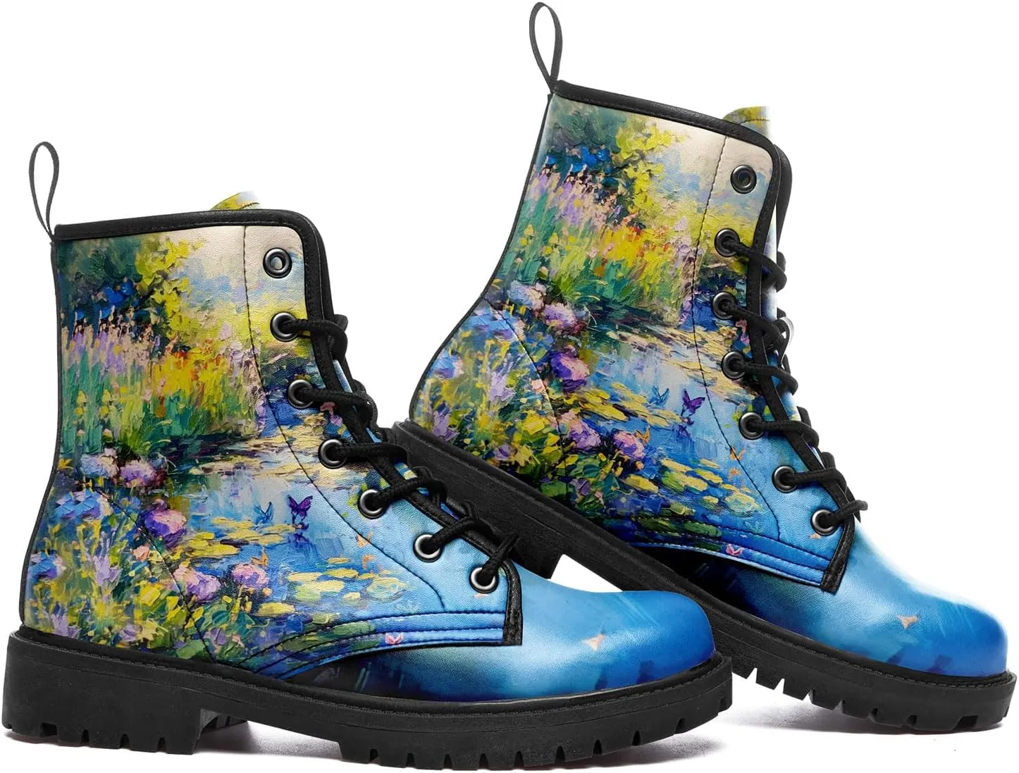 Floral Lady's Ankle Boots Fashion Comfortable Platform Women's Dress Booties Gift Flowers Lace-up Trendy Dress Shoes