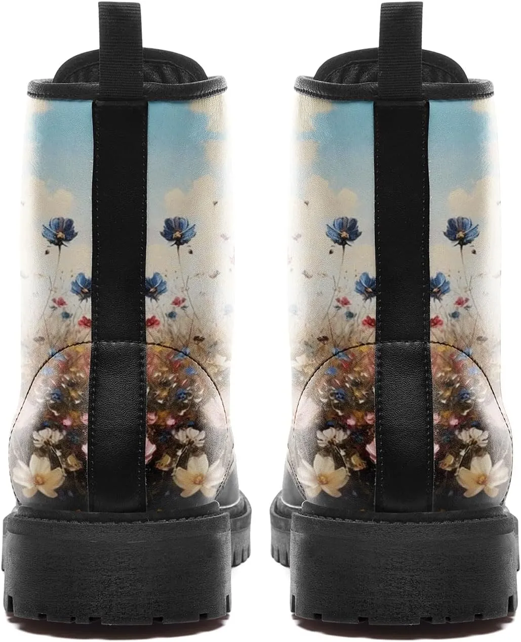 Floral Lady's Ankle Boots Fashion Comfortable Platform Women's Dress Booties Gift Flowers Lace-up Trendy Dress Shoes
