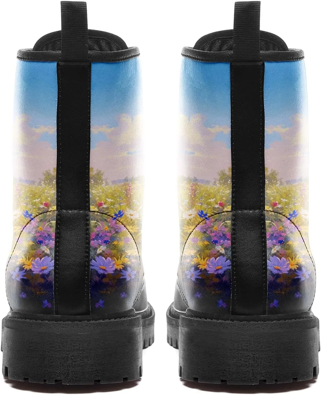 Floral Lady's Ankle Boots Fashion Comfortable Platform Women's Dress Booties Gift Flowers Lace-up Trendy Dress Shoes