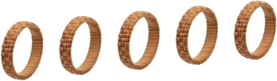 GALPADA 5pcs Chunky Woven Bangle Bracelet for Women Bohemia Decorative Wrist Accessory