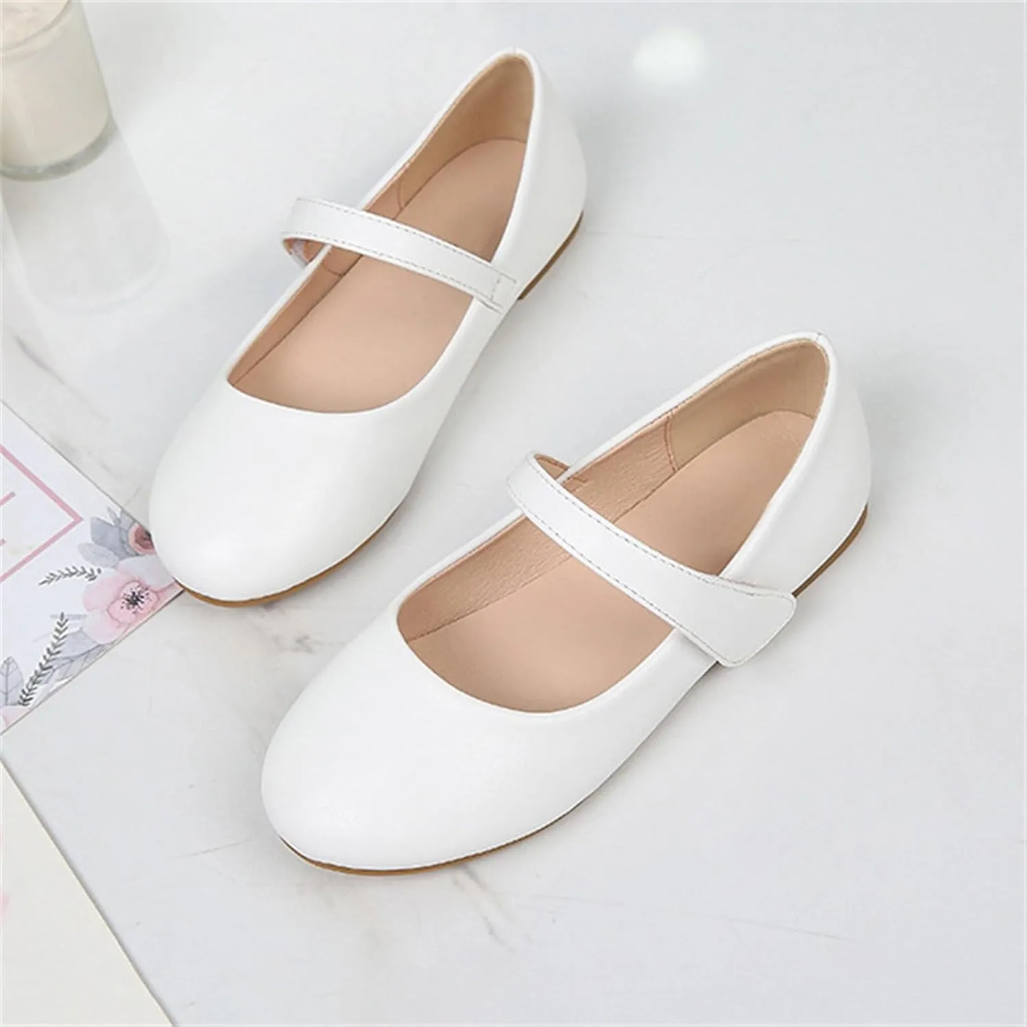 Girls Dress Shoes Patent Leather Wedding Party School Uniform Shoes Ballet Flats Little Girls Kids Dress up Shoes