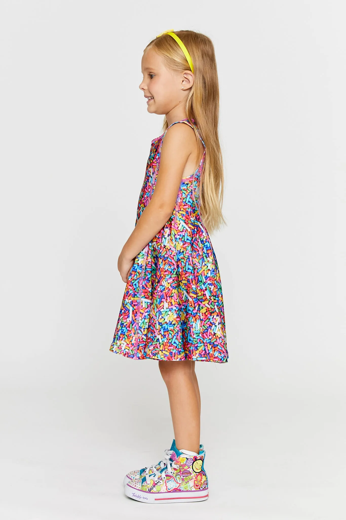 Girls Skater Dress in Rainbow Sprinkles