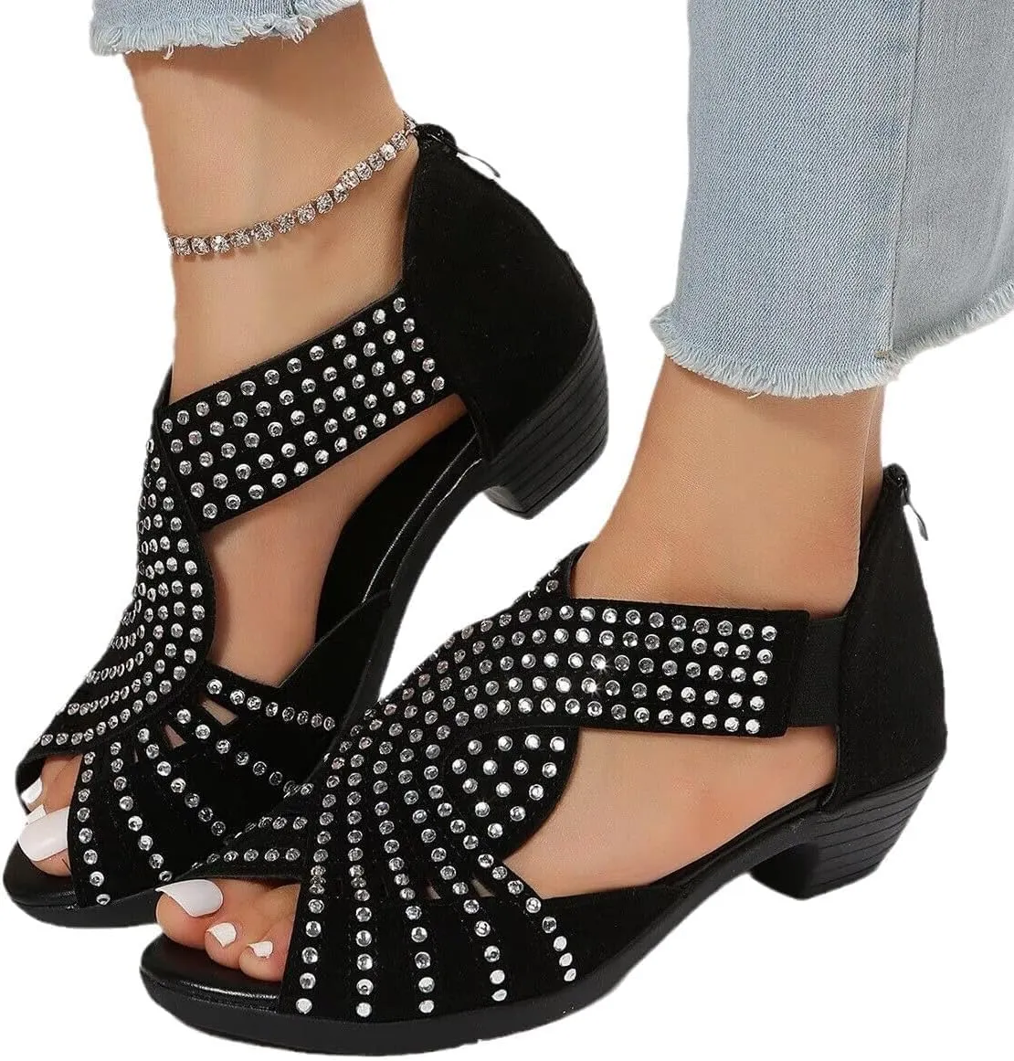 glowstep orthopedic low heel cut-out sandals Comfortable Orthotic Flat Summer Sandals with Arch Support
