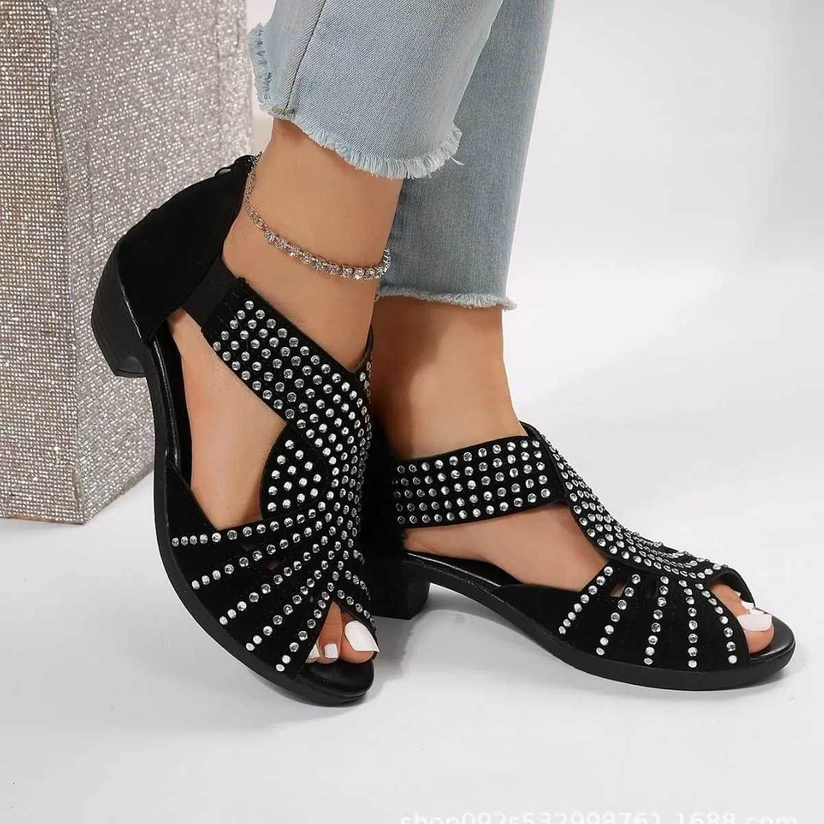glowstep orthopedic low heel cut-out sandals Comfortable Orthotic Flat Summer Sandals with Arch Support