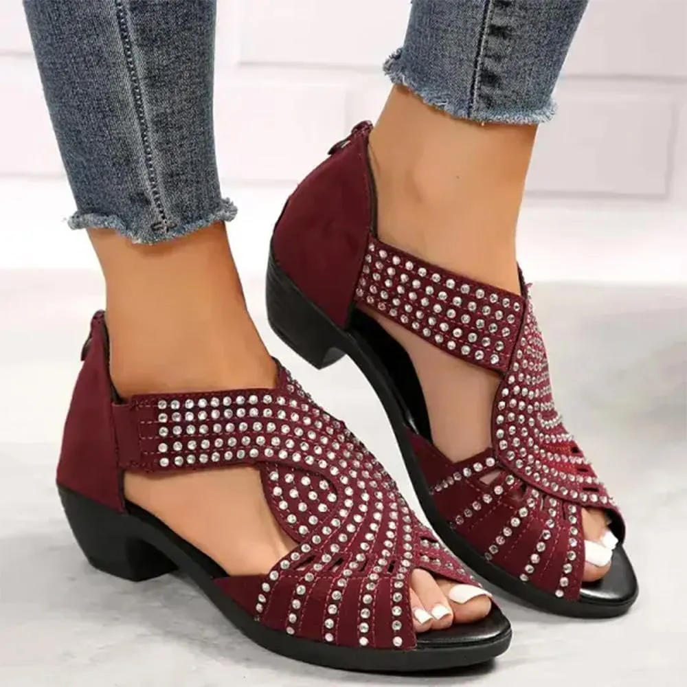 glowstep orthopedic low heel cut-out sandals Comfortable Orthotic Flat Summer Sandals with Arch Support