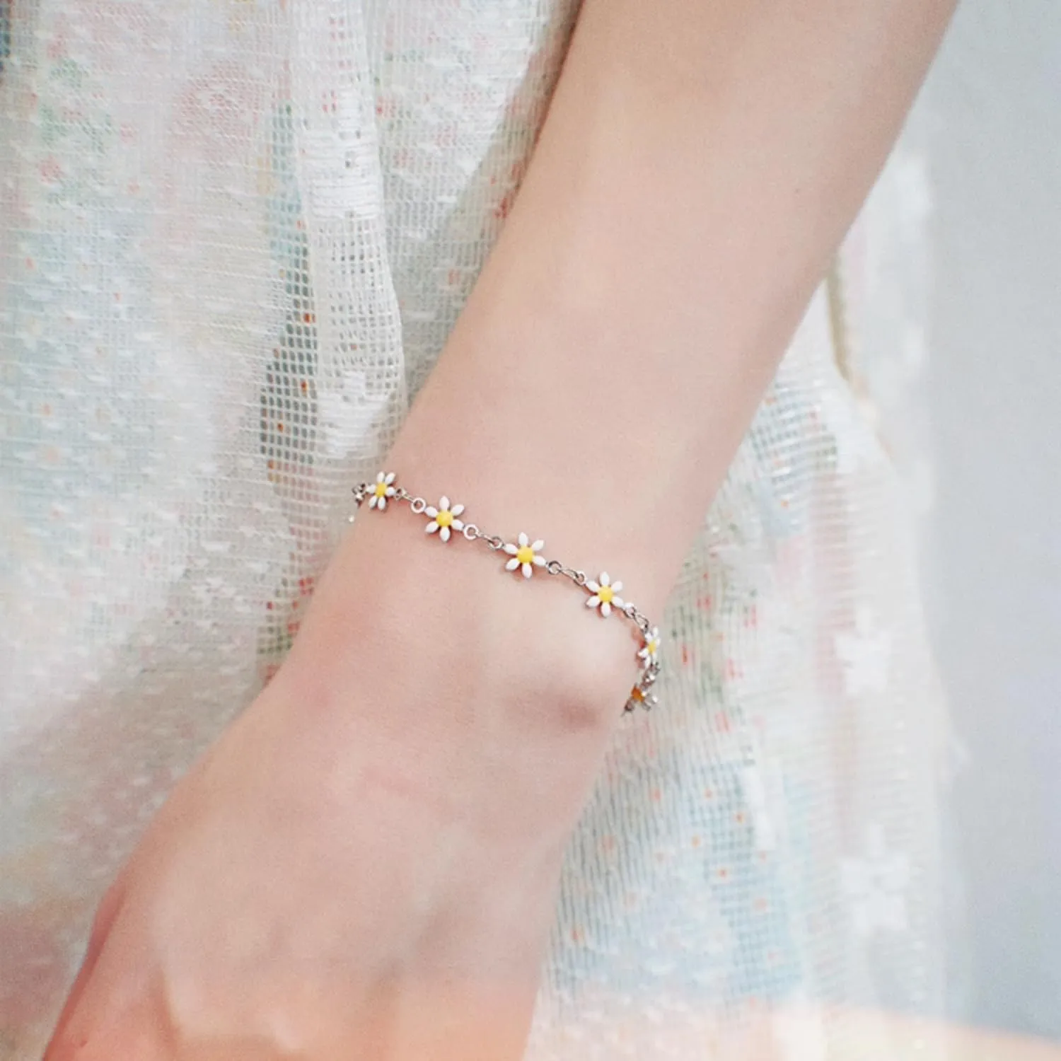 Gold Plated Adjustable Lightweight CZ Dainty Bead Ball Link Charm Bracelets Handemade Jewelry for Women