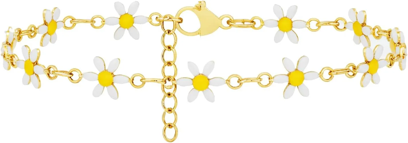 Gold Plated Adjustable Lightweight CZ Dainty Bead Ball Link Charm Bracelets Handemade Jewelry for Women