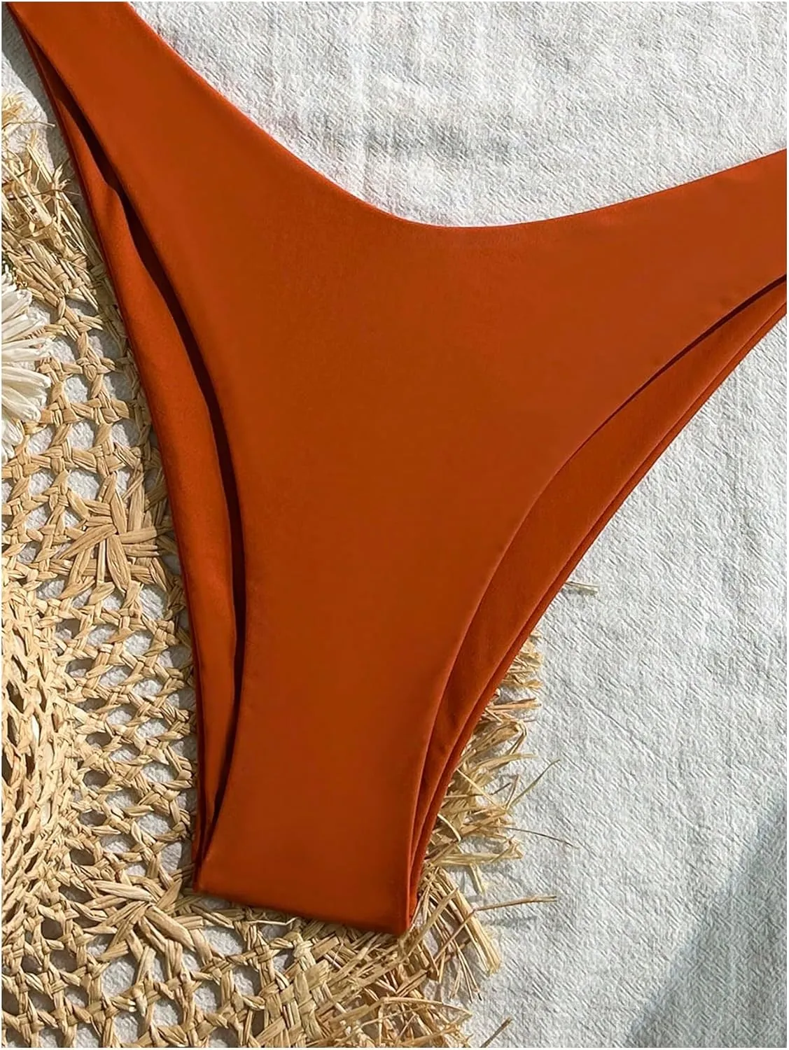 GORGLITTER Women's High Waisted Thong Bikini Set Halter Triangle Tie Back Swimsuit Bathing Suit