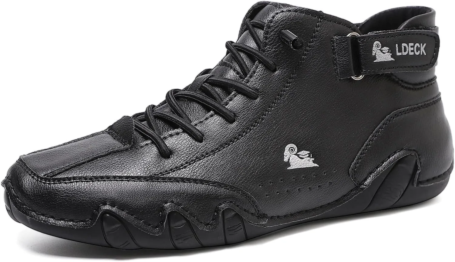 Handmade Men Casual Boots Comfortable Orthopedic Arch Support Daily Walking Shoes Casual Hiking Ankle Boots For Men Non-Slip Breathable Outdoor Shoes