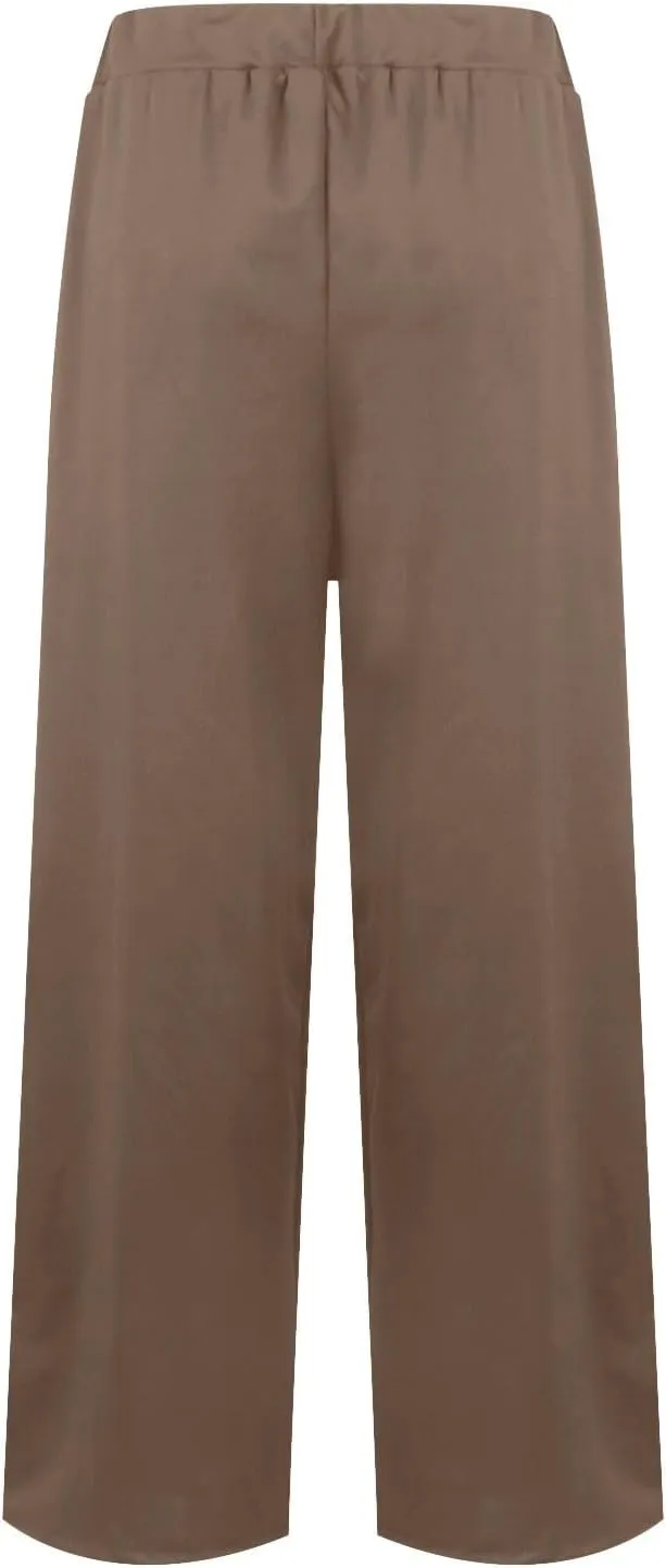 High Waist for Women Summer Casual Stretchy Straight Leg Loose Trousers Trendy Comfort Solid Color Pants with Pockets