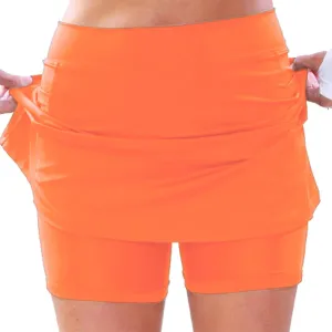 High Waisted Skorts for Woman Stretchy Solid Color Casual Shorts Athletic Fashionable Trendy Comfort Beach Clothings