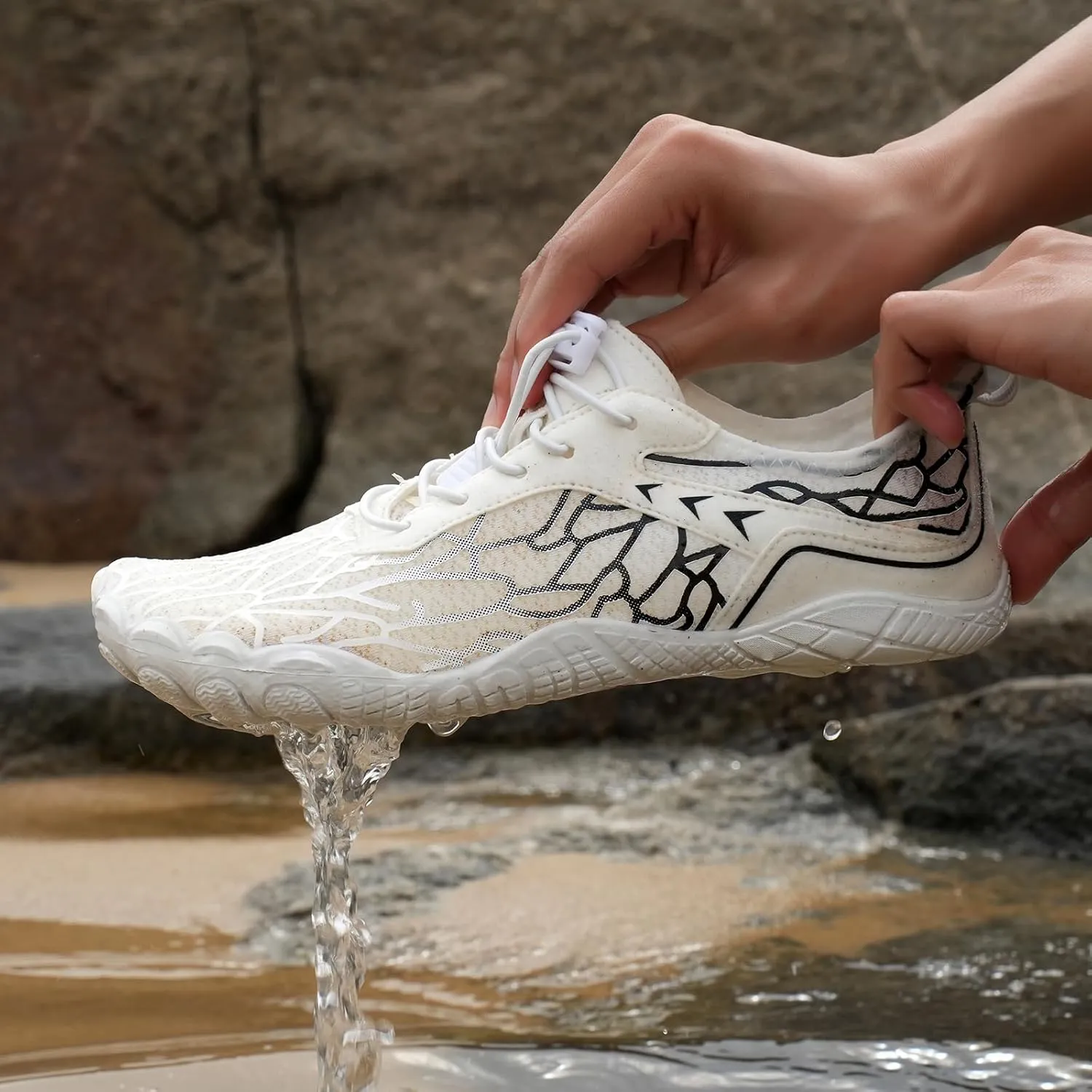 Hiking Barefoot Shoes for Women Men, Wide Toe Box, Beach Pool Aqua Swim Surf Walking Shoe, Healthy and Non-Slip Breathable Water Resistant