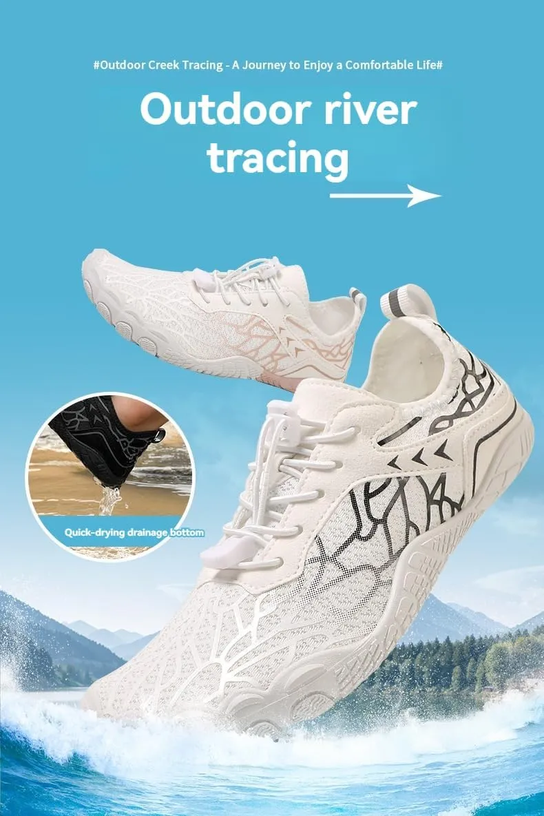 Hiking Barefoot Shoes for Women Men, Wide Toe Box, Beach Pool Aqua Swim Surf Walking Shoe, Healthy and Non-Slip Breathable Water Resistant