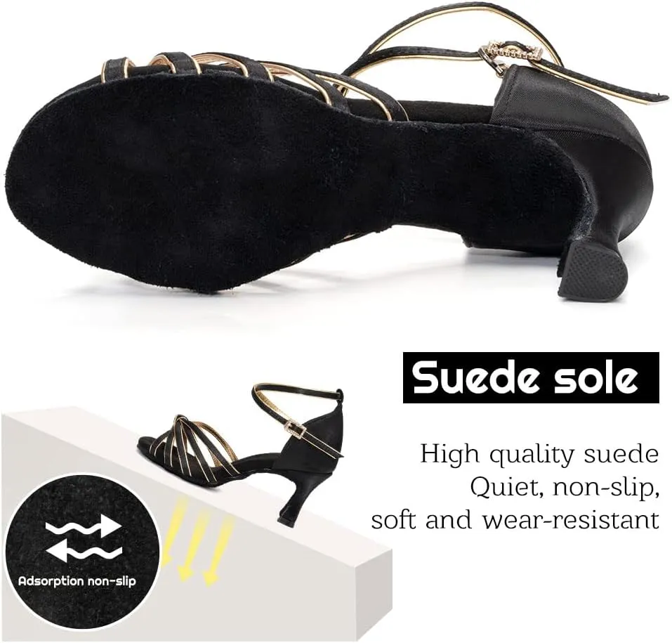 HIPPOSEUS Women's Latin Dance Shoes for Ballroom, Tango, Salsa, Bachata Dancing Shoes,Model 217
