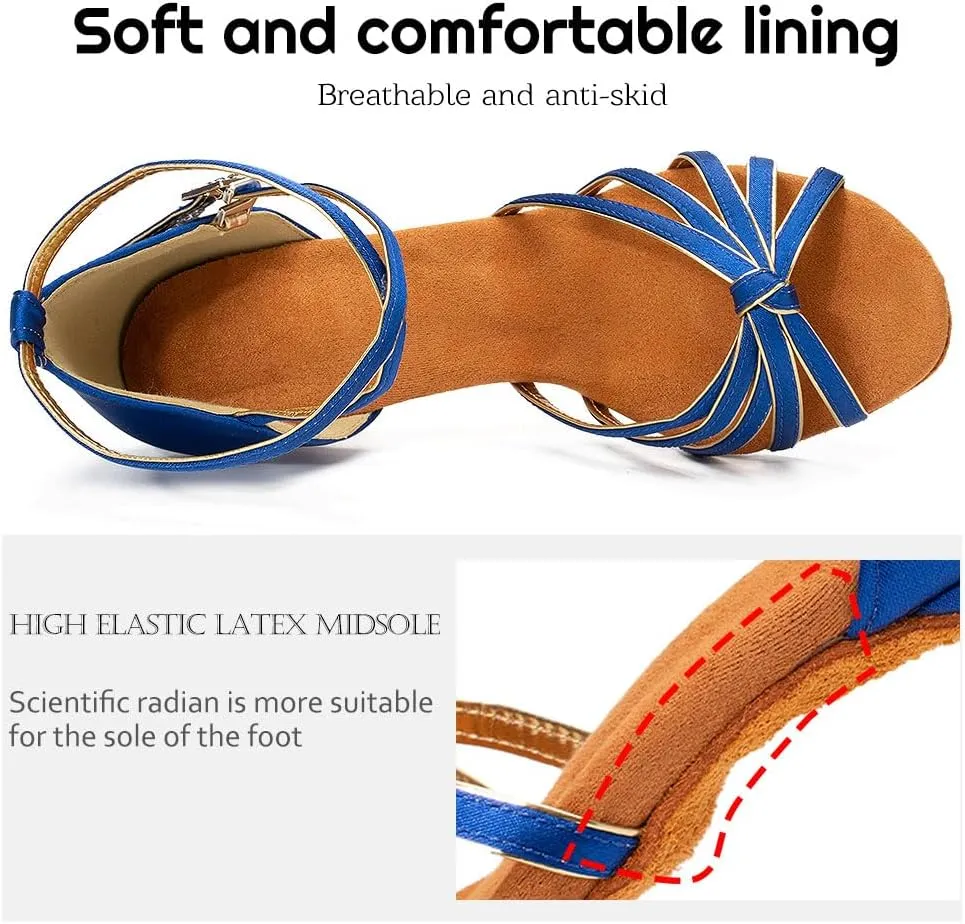HIPPOSEUS Women's Latin Dance Shoes for Ballroom, Tango, Salsa, Bachata Dancing Shoes,Model 217